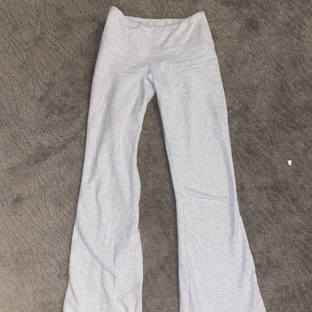 Garage Soft Cotton Mid-Rise Flare Pants (spring grey mix)